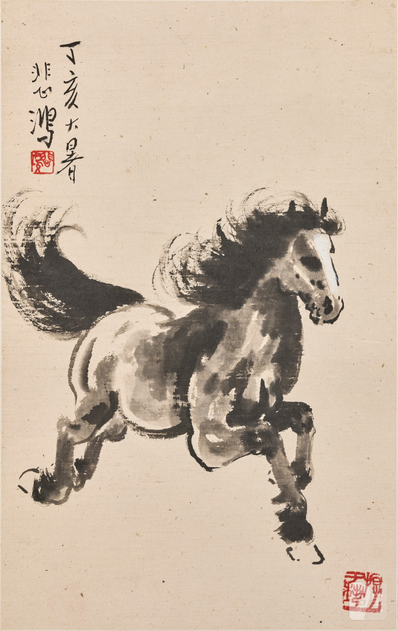 XU BEIHONG (1895-1953)  Cheval galopant